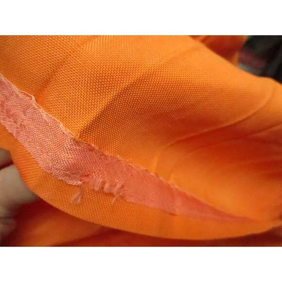 Vintage 1960's Womens Skirt 24" DAYGLO ORANGE SHERBET Rayon STEEL SIDE ZIP - Picture 5 of 5